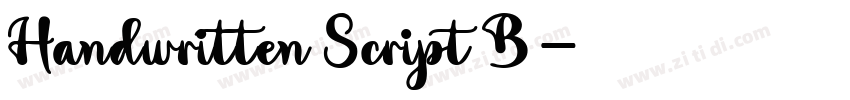 Handwritten Script B字体转换